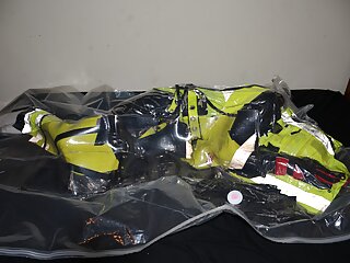Feb 14 2023 - Vacpacked In My Hiviz Coveralls With My Hiviz Harness Kevlar Vest & Pvc Aprons