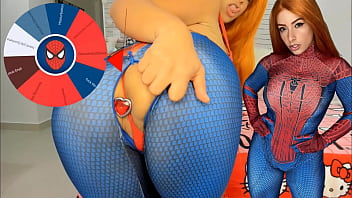 Mary Jane From Spider Man Cosplay Feat The Wheel Of Sex Game Blowjob Big Tits Bouncng And Buttplug Try Not To Cum free video