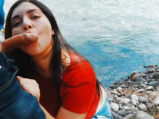 Risky Passionate Blowjob In Nature Outdoors free video